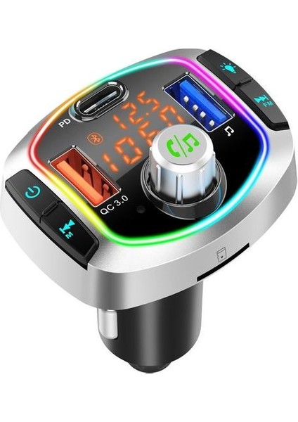 Araç Bluetooth Mp3 Çalar Fm Alıcı - Siyah (Yurt Dışından)