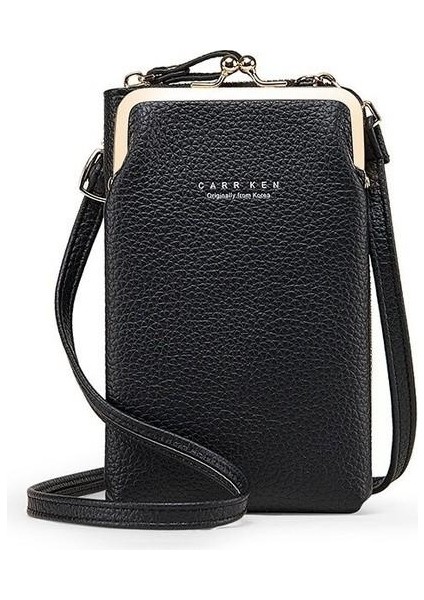 Kadın Çapraz Askılı Çanta Büyük Kapasiteli Cep Telefonu Çantası Moda Kadın Çantası İle Lychee Deseninin Kore Versiyonu (Yurt Dışından)