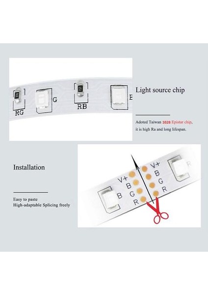 Led Şerit Işık 3528 300 Led Işık Şeridi Esnek 5 M Kırmızı (Yurt Dışından)