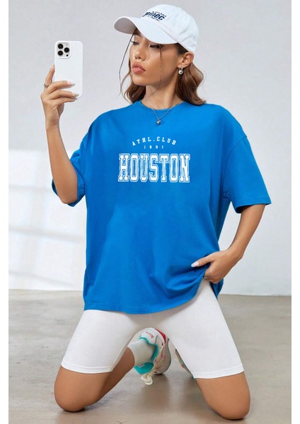 Only Trendwear Unisex Houston Baskılı T-Shirt