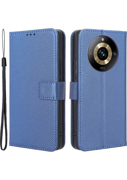 Realme 11 Pro 5g / 11 Pro 5g Pu Deri Telefon Kılıfı Elmas Doku Stand Cüzdan Şok Geçirmez Kapak (Yurt Dışından) fiyatları