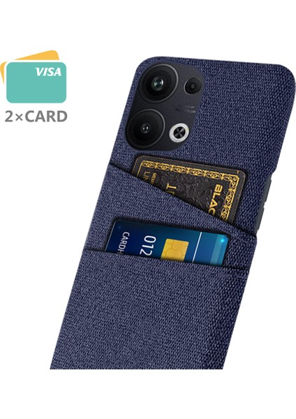 Oppo Reno9 Pro Plus 5g Kumaş Doku Çift Kart Yuvaları Telefon Kılıf Anti-Clatch Sert Pc Arka Kapak (Yurt Dışından) fiyatları