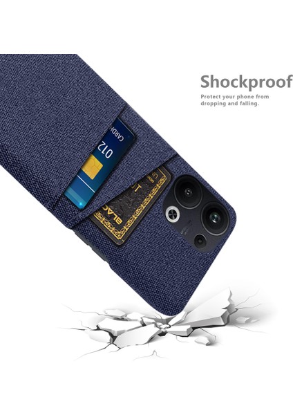 Oppo Reno9 Pro Plus 5g Kumaş Doku Çift Kart Yuvaları Telefon Kılıf Anti-Clatch Sert Pc Arka Kapak (Yurt Dışından) fırsatları