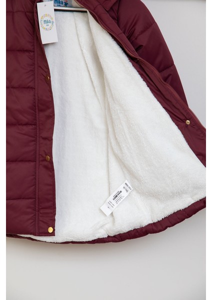 Çıtçıt Kapamalı Fermuarlı Kürksüz Kapüşonlu Gül Kurusu Kız Çocuk Mont fiyatları