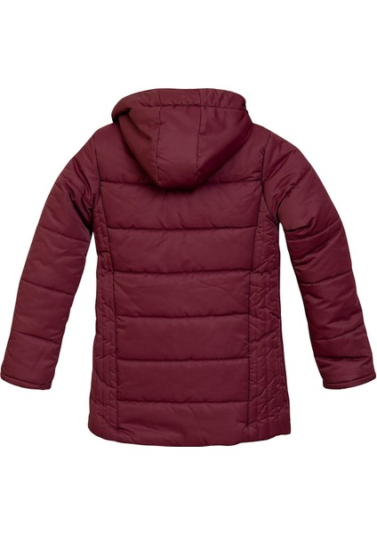 Çıtçıt Kapamalı Fermuarlı Kürksüz Kapüşonlu Gül Kurusu Kız Çocuk Mont indirimleri