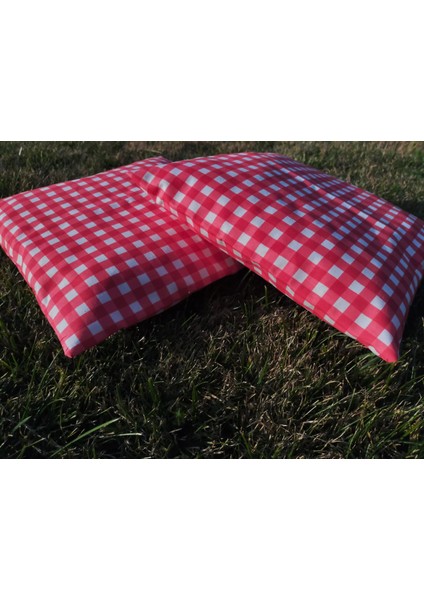 Kırmızı Pötikare Minder Tekli - 40*40 4'lü