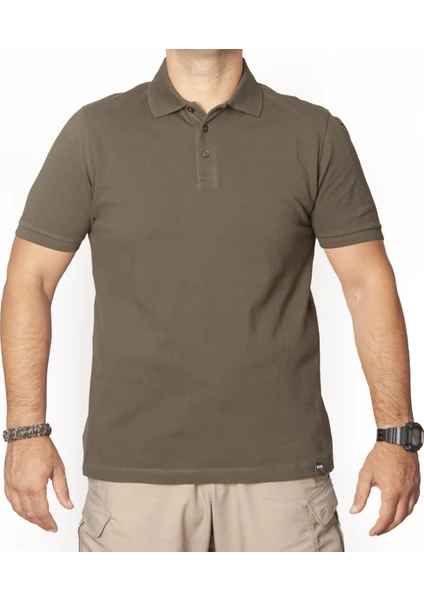 Professional Polo T-Shirt -Haki (Profesyonel Kisa Kollu Polo T-Shirt)