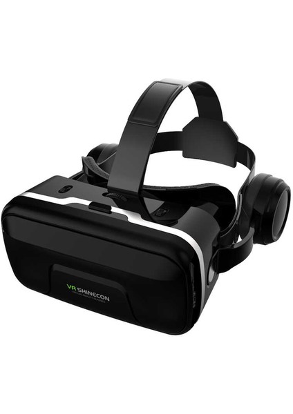 VR SHINECON Sanal Gerçeklik Gözlüğü Kulaklıklı 3D Vr Filmler Video Oyunları Tüm Telefonlara Uyumlu