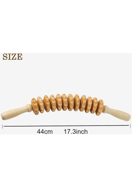 Ahşap Kavisli Masaj Sopası Selülit ve Karın Masaj Rulosu fırsatları