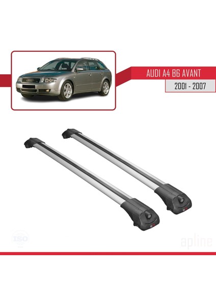 Audi A4 (B6) Avant 2002-2004 Arası ile Uyumlu Ace-1 Ara Atkı Tavan Barı Gri