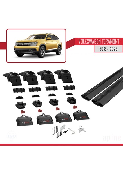 Volkswagen Teramont 2018 ve Sonrası ile Uyumlu Ace-2 Ara Atkı Tavan Barı Siyah indirimleri