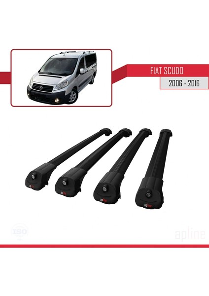Fiat Scudo 2006-2016 Arası ile Uyumlu Ace-1 Ara Atkı Tavan Barı Siyah 4 Adet Bar modelleri