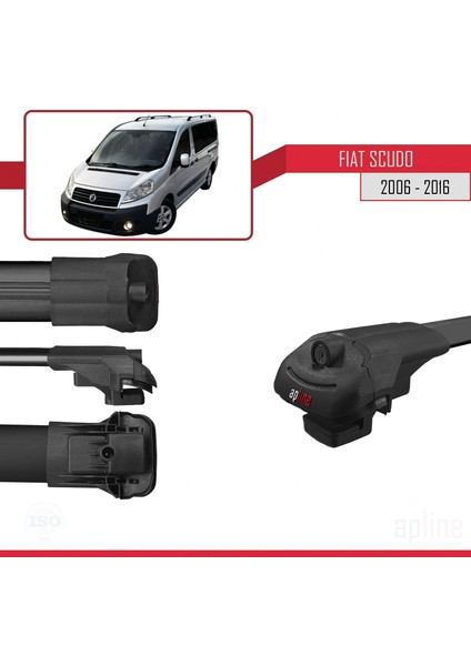 Fiat Scudo 2006-2016 Arası ile Uyumlu Ace-1 Ara Atkı Tavan Barı Siyah 4 Adet Bar fırsatları