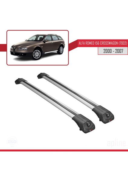 Alfa Romeo 156 Crosswagon (T932) 2000-2007 Ace-1 Ara Atkı Tavan Barı Gri