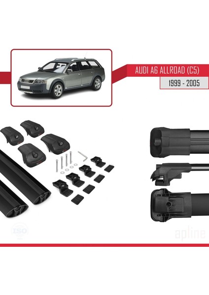 Audi A6 Allroad (C5) 1999-2005 Arası ile Uyumlu Ace-1 Ara Atkı Tavan Barı Siyah indirimleri