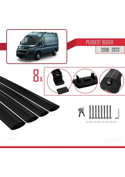 Peugeot Boxer 2006 ve Sonrası ile Uyumlu Ace-1 Ara Atkı Tavan Barı Siyah 4 Adet Bar indirimleri