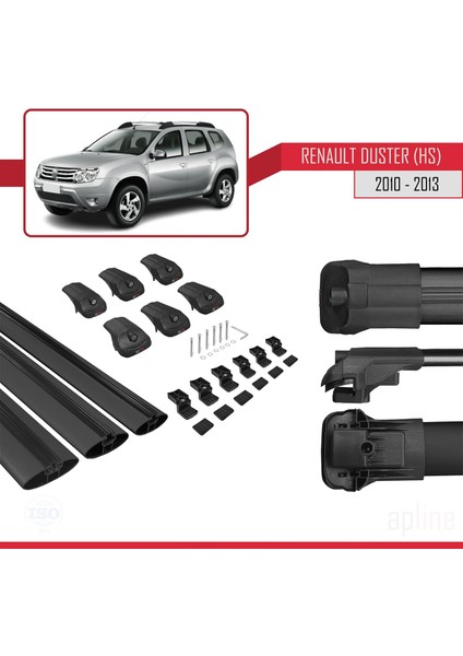 Renault Duster (Hs) 2010-2013 Arası ile Uyumlu Ace-1 Ara Atkı Tavan Barı Siyah 3 Adet Bar indirimleri