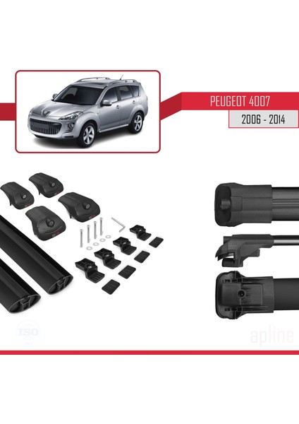 Peugeot 4007 2006-2014 Arası ile Uyumlu Ace-1 Ara Atkı Tavan Barı Siyah