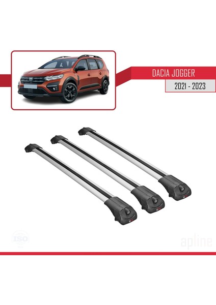 Dacia Jogger 2021 ve Sonrası ile Uyumlu Ace-1 Ara Atkı Tavan Barı Gri 3 Adet Bar modelleri