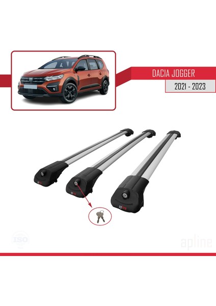 Dacia Jogger 2021 ve Sonrası ile Uyumlu Ace-1 Ara Atkı Tavan Barı Gri 3 Adet Bar fırsatları