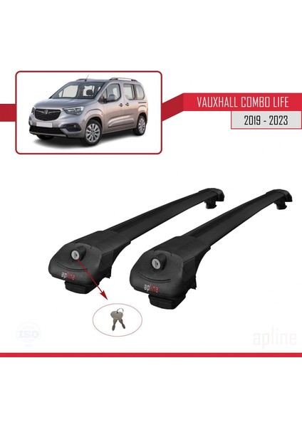 Vauxhall Combo Life 2019 ve Sonrası ile Uyumlu Ace-1 Ara Atkı Tavan Barı Siyah fırsatları