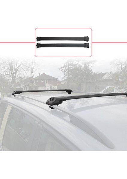 Toyota Sienna (XL10) 1998-2003 Arası ile Uyumlu Ace-1 Ara Atkı Tavan Barı Siyah
