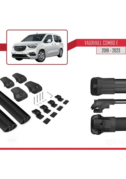 Vauxhall Combo E 2019 ve Sonrası ile Uyumlu Ace-1 Ara Atkı Tavan Barı Siyah