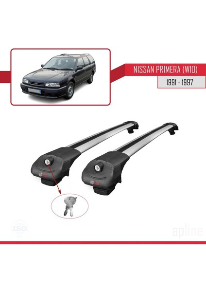 Nissan Primera (W10) 1991-1997 Arası ile Uyumlu Ace-1 Ara Atkı Tavan Barı Gri