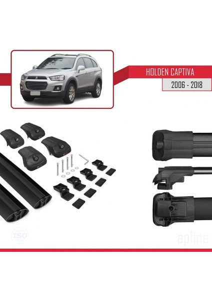 Holden Captiva 2006-2018 Arası ile Uyumlu Ace-1 Ara Atkı Tavan Barı Siyah indirimleri