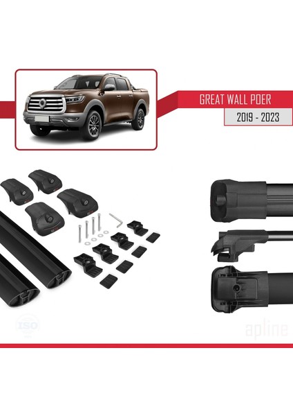 Great Wall Poer 2019 ve Sonrası ile Uyumlu Ace-1 Ara Atkı Tavan Barı Siyah indirimleri