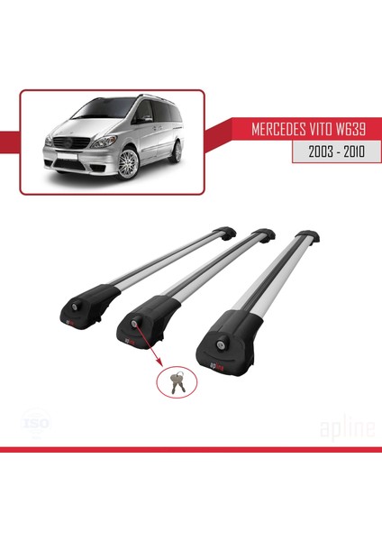 Mercedes Vito (W639) 2003-2010 Arası ile Uyumlu Ace-1 Ara Atkı Tavan Barı Gri 3 Adet Bar fırsatları