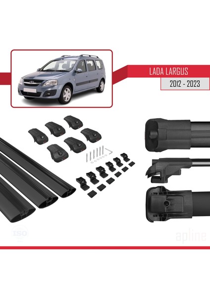 Lada Largus 2012 ve Sonrası ile Uyumlu Ace-1 Ara Atkı Tavan Barı Siyah 3 Adet Bar indirimleri