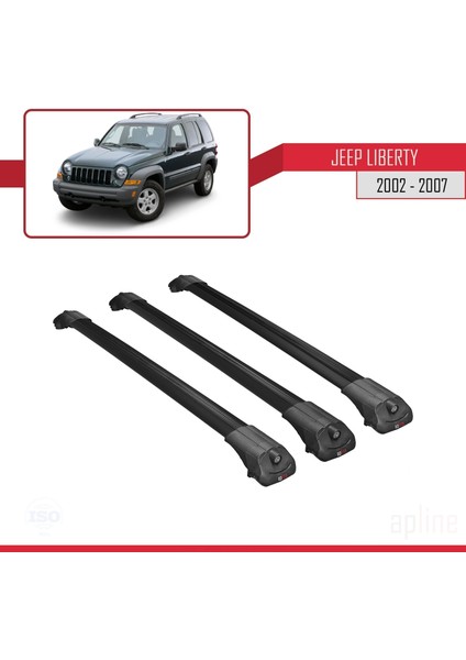 Jeep Liberty 2002-2007 Arası ile Uyumlu Ace-1 Ara Atkı Tavan Barı Siyah 3 Adet Bar modelleri