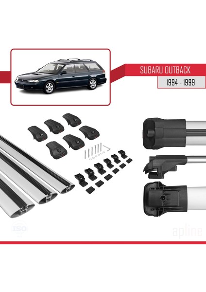 Subaru Outback 1994-1999 Arası ile Uyumlu Ace-1 Ara Atkı Tavan Barı Gri 3 Adet Bar indirimleri