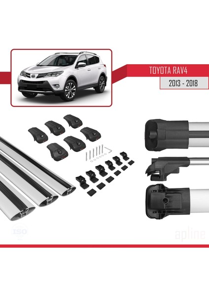 Toyota Rav4 2013-2018 Arası ile Uyumlu Ace-1 Ara Atkı Tavan Barı Gri 3 Adet Bar indirimleri