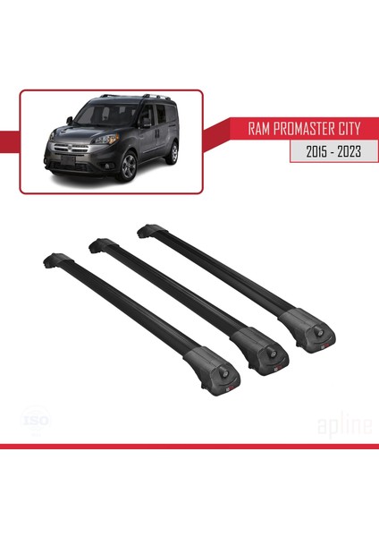 Ram Promaster City 2015 ve Sonrası ile Uyumlu Ace-1 Ara Atkı Tavan Barı Siyah 3 Adet Bar modelleri