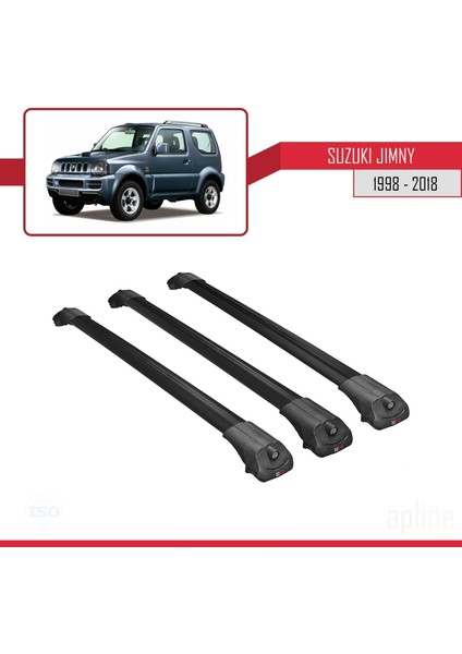 Suzuki Jimny 1998-2018 Arası ile Uyumlu Ace-1 Ara Atkı Tavan Barı Siyah 3 Adet Bar modelleri