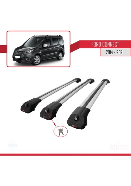 Ford Connect 2014-2021 Arası ile Uyumlu Ace-1 Ara Atkı Tavan Barı Gri 3 Adet Bar fırsatları