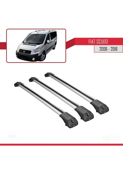 Fiat Scudo 2006-2016 Arası ile Uyumlu Ace-1 Ara Atkı Tavan Barı Gri 3 Adet Bar modelleri