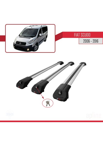 Fiat Scudo 2006-2016 Arası ile Uyumlu Ace-1 Ara Atkı Tavan Barı Gri 3 Adet Bar fırsatları