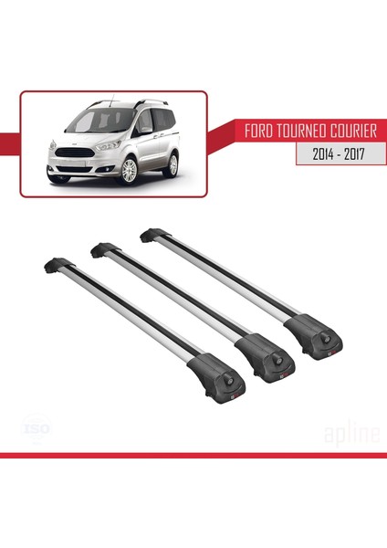 Ford Tourneo Courier 2014-2017 Arası ile Uyumlu Ace-1 Ara Atkı Tavan Barı Gri 3 Adet Bar modelleri
