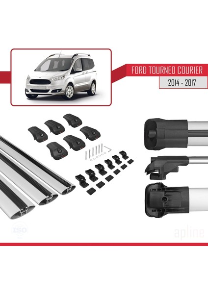 Ford Tourneo Courier 2014-2017 Arası ile Uyumlu Ace-1 Ara Atkı Tavan Barı Gri 3 Adet Bar indirimleri