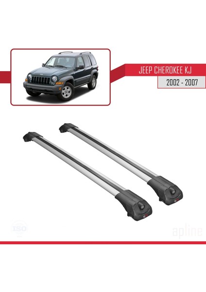 Jeep Cherokee (Kj) 2002-2007 Arası ile Uyumlu Ace-1 Ara Atkı Tavan Barı Gri modelleri