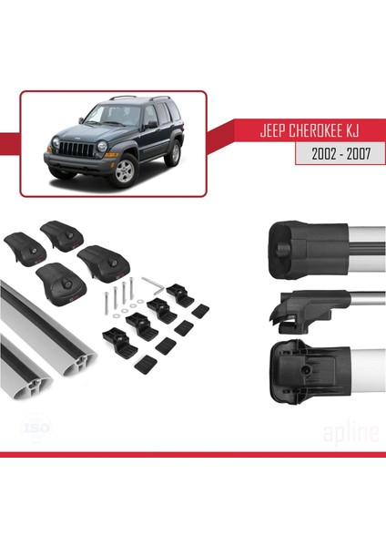 Jeep Cherokee (Kj) 2002-2007 Arası ile Uyumlu Ace-1 Ara Atkı Tavan Barı Gri indirimleri