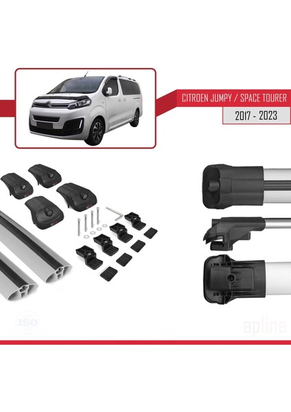 Citroen Jumpy - Space Tourer 2017 ve Sonrası ile Uyumlu Ace-1 Ara Atkı Tavan Barı Gri