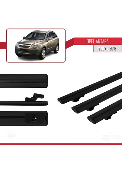 Opel Antara 2007-2016 Arası ile Uyumlu Basıc Model Ara Atkı Tavan Barı Siyah 3 Adet modelleri