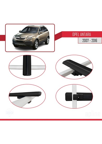 Opel Antara 2007-2016 Arası ile Uyumlu Basıc Model Ara Atkı Tavan Barı Siyah 3 Adet fırsatları