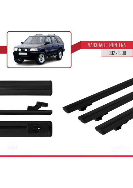 Vauxhall Frontera 1992-1998 Arası ile Uyumlu Basıc Model Ara Atkı Tavan Barı Siyah 3 Adet modelleri
