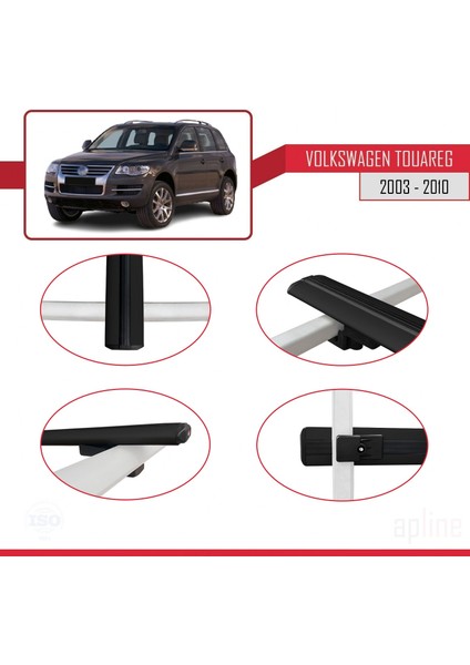 Volkswagen Touareg 2003-2010 Arası ile Uyumlu Basıc Model Ara Atkı Tavan Barı Siyah 3 Adet fırsatları