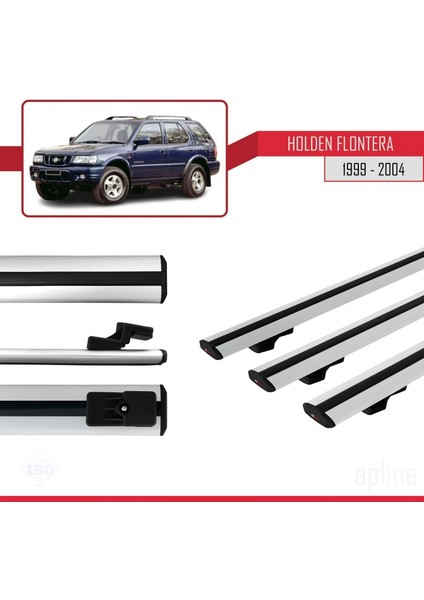Holden Frontera 1999-2004 Arası ile Uyumlu Basıc Model Ara Atkı Tavan Barı Gri 3 Adet modelleri